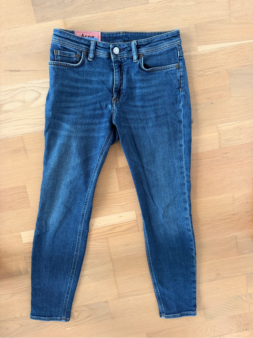 Acne Studios Blå konst Dark Blue Women's Skinny Jeans
